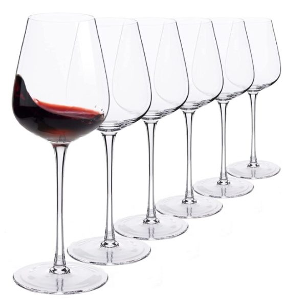 hand-blown bordeaux-style red wine glasses