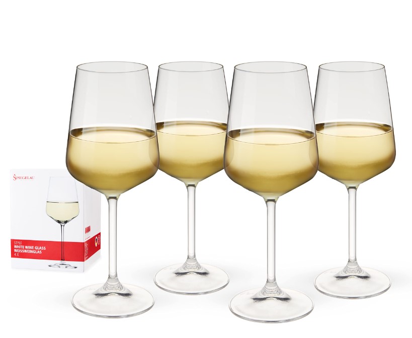 Spiegelau Style White Wine Glasses Set of 4 - European-Made Crystal,  Classic Stemmed, Dishwasher Safe, Professional Quality White Wine Glass •  Winetraveler Shop