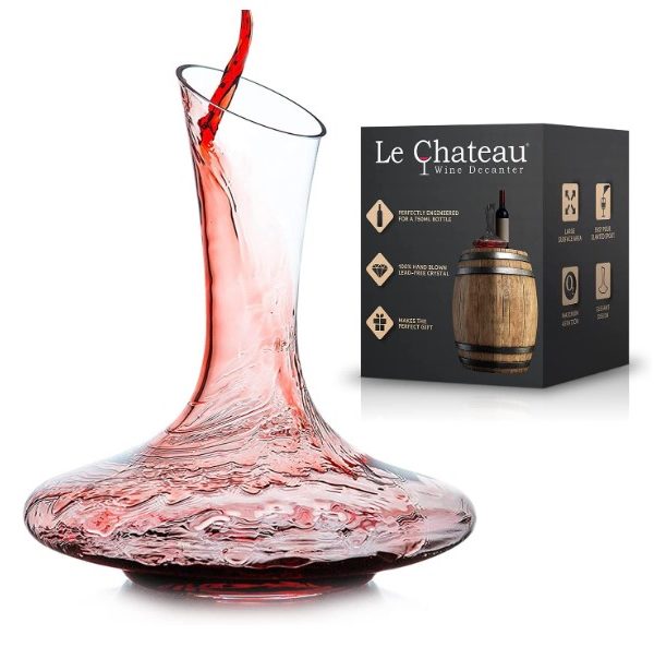 Le Chateau Red Wine Decanter: Crystal Glass Wine Carafe Aerator