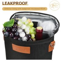 thumbnail image 2 of FUYGRCJ 2PCS 12 Bottle Wine Carrier Felt Wine Tote Bag Collapsible Wine 2 of 10